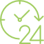 24/7 clock icon