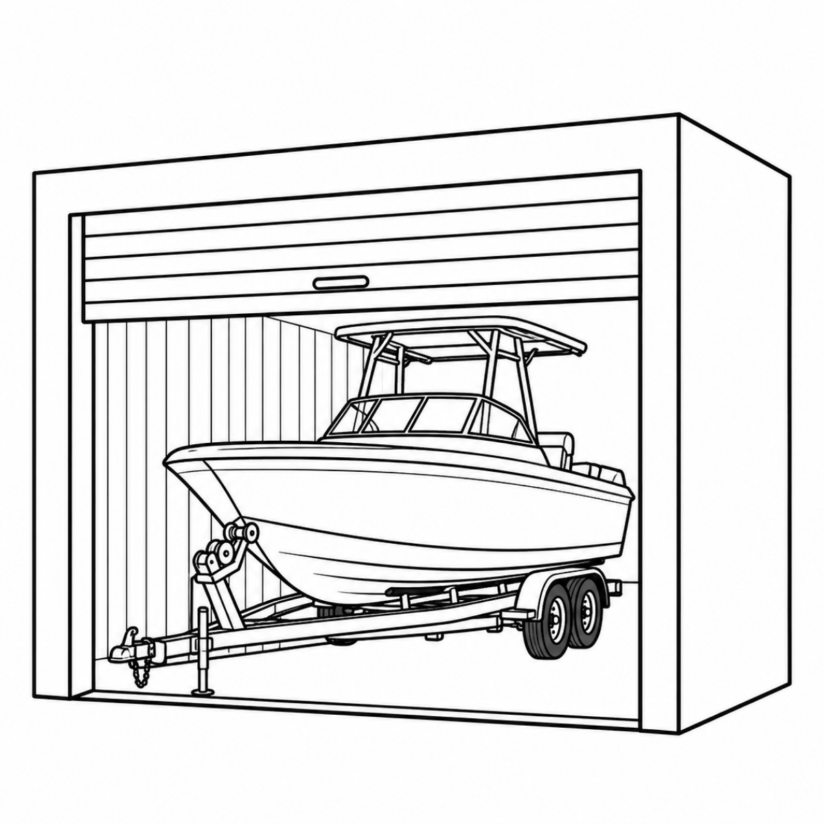 Boat_Storage Boat storage unit icon for secure boat storage in Central Texas
