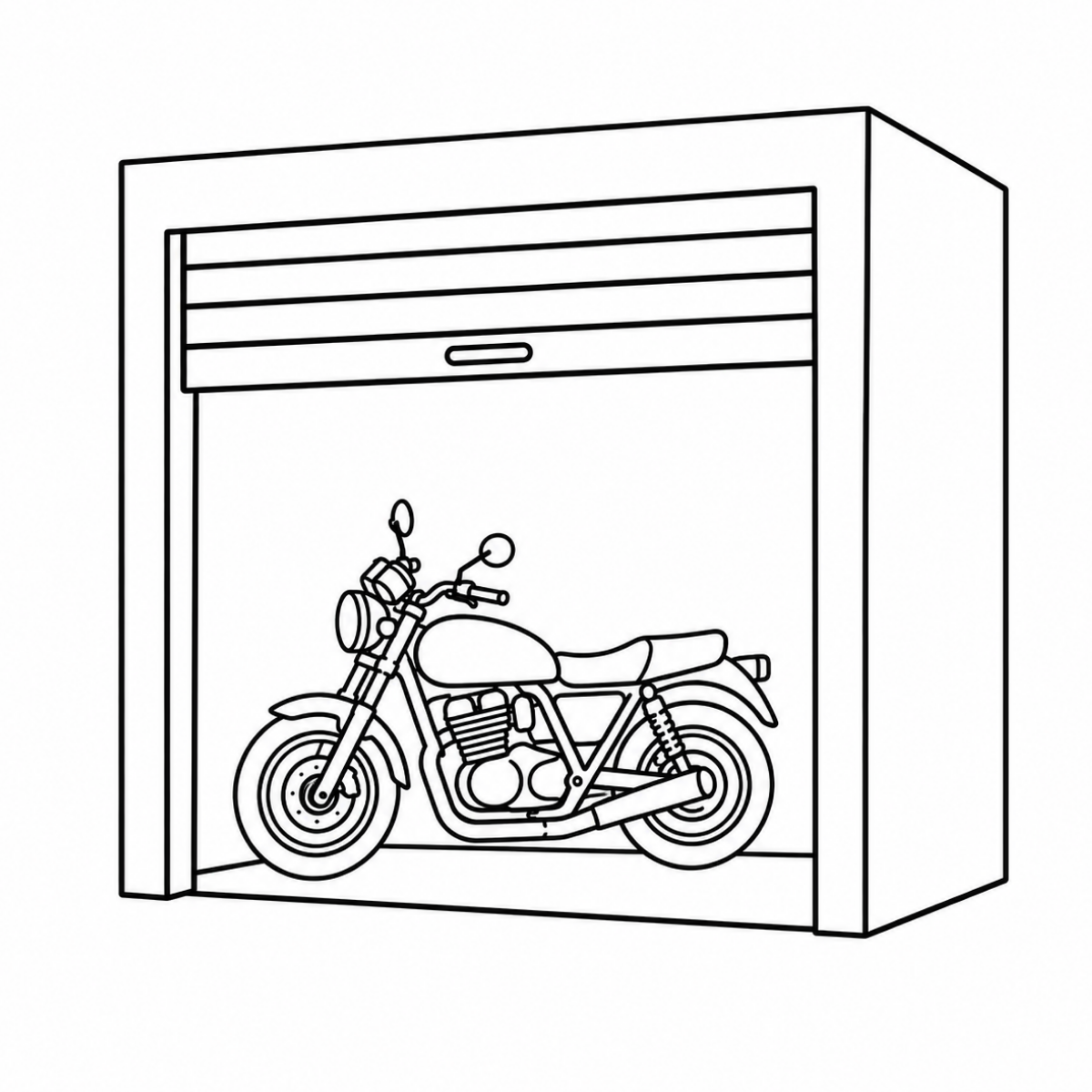 Motorcycle_Storage Motorcycle storage unit icon for secure motorcycle storage in Texas