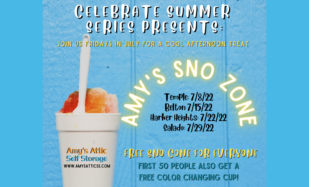 Amy’s Attic Self Storage Celebrates Summer with FREE Sno Cones