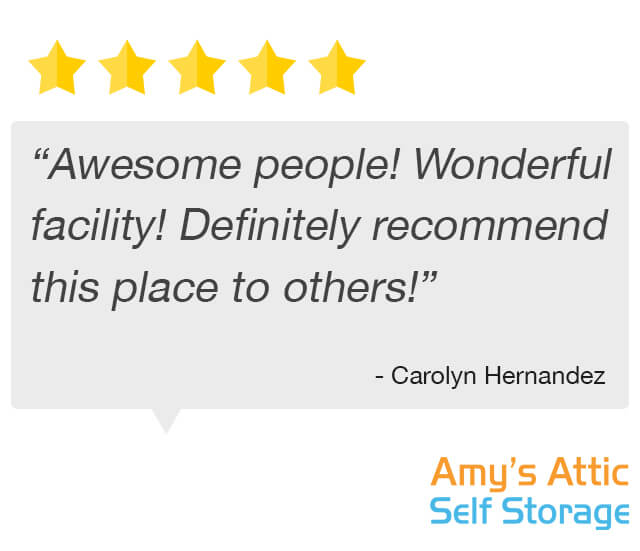 Wonderful storage facility testimonial